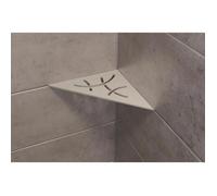 Tablettes d'angle de douche Shelf- E-S1 - CURVE - Coloris: acier inoxydable inox brossé - 210 x2 10 mm