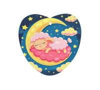 Tablettes d'aromathérapie de voiture en forme de cœur « Sleep on The Moon » - Cartes parfumées imprimées - Désodorisants de voiture pour armoire, tiroirs de voiture et décoration d'intérieur