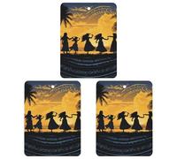 Tablettes d'aromathérapie pour voiture, cinq silhouettes de danse hawaïenne, désodorisants imprimés à suspendre pour voiture