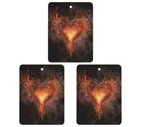Tablettes d'aromathérapie pour voiture - Désodorisant de voiture - Imprimé « Show A Heart on Fire » - Tablettes parfumées à suspendre pour décoration intérieure de voiture