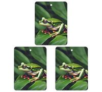 Tablettes d'aromathérapie pour voiture, grenouille et feuilles vertes imprimées