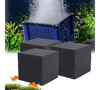 Tablettes de charbon actif, cube de purification d'eau, filtre à charbon actif, cube filtrant, cube de nettoyage pour bassins, réservoir à poissons, nettoyage de réservoir d'eau pour chevaux (3 pièces