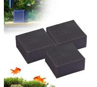 Tablettes de charbon actif, cube de purification d'eau, filtre à charbon actif, cube filtrant, cube de nettoyage pour bassins, réservoir à poissons, nettoyage de réservoir d'eau pour chevaux (3 pièces