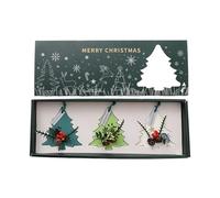 Tablettes de cire parfumées de Noël, cire de tablettes d'aromathérapie, 3 tranches de cire parfumées avec suspension d'arbre de Noël | Désodorisant longue durée, cire de