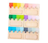 AWHAO Tablettes de Couleurs éducatives, 6 Pièces, avec Outils d'apprentissage Sensoriel des échecs