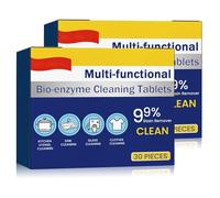 Tablettes de nettoyage multi-fonctions bio-enzymatiques, tablettes concentrées nettoyantes dissoutes, tablettes puissantes pour enlever les taches, poudre de nettoyage tout usage, tablettes de