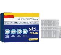 Tablettes de nettoyage multifonctionnelles bio-enzymatiques, sel bio-enzymatique, agents de nettoyage actifs détachants enzymatiques, sel explosif, tablettes nettoyantes multi-usages (1 pièce)
