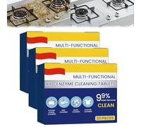 Tablettes de nettoyage multifonctionnelles bio-enzymes, tablettes concentrées nettoyantes, poudre de nettoyage tout usage, tablettes de nettoyage pour bouteilles d'eau, nettoyant enzymatique