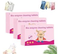 Tablettes de nettoyage multifonctions bio-enzymatiques, sel explosif, lavage actif des enzymes biologiques, tablettes de nettoyage puissantes pour enlever les taches, tablettes de nettoyage tout usage