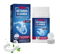 Tablettes de nettoyage Retainer,Nettoyant Pastille Appareil Dentaire,Nettoyant Gouttiere Dentaire,100 Comprimés Nettoyants pour Orthodontie,pour Appareils Orthodontiques et Gouttières,Prothèses Dentai