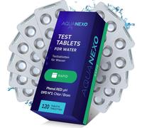 tablettes de test pour piscine pH et chlore,Phenol red tablettes + DPD 1 tablettes,Pooltester,pastille control chlore,Tablettes de mesure Pool Tester,Accessoires de piscine (120)
