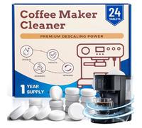 Tablettes Détartrantes pour Machines à Café Pack de 24,Coffeeano Détartrantes Compatible avec Jura,Siemens EQ-Series,Bosch,Miele