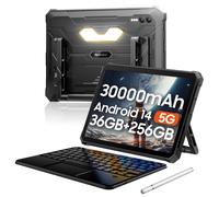 Tablettes Durcies Blackview Active 10 Pro 5G Android 14 Écran 11 pouces 12+24 Go RAM 256/512 Go ROM Tablette PC 30000mAh （12+256）tablet+keyboard noir