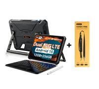 Tablettes Durcies Blackview Active 12 Pro Android 15 11 pouces 12 Go 256 Go/16 Go 1 To Tablette PC 30000 mAh 90 Hz with keyboard+1*strap noir