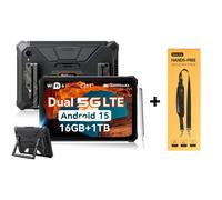 Tablettes Durcies Blackview Active 12 Pro Android 15 11 pouces 12 Go 256 Go/16 Go 1 To Tablette PC 30000 mAh 90 Hz 16+1TB with a strap noir