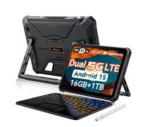 Tablettes Durcies Blackview Active 12 Pro Android 15 11 pouces 12 Go 256 Go/16 Go 1 To Tablette PC 30000 mAh 90 Hz 16GB+1TB with keyboard noir