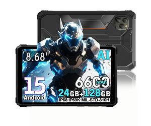 Tablettes Durcies Blackview Active 5 5G Android 15 Écran 8,68 pouces 8+16 Go RAM 128 Go ROM Tablette PC 6600mAh 6+128 with keyboard gris