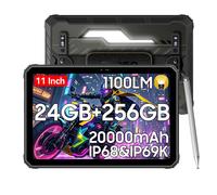 Tablettes Durcies OSCAL SPIDER 10 5G Android 15 Écran 11 pouces 8+8 Go RAM 256 Go ROM Tablette PC 20000mAh 268.2*179.6*17mm only tablet noir