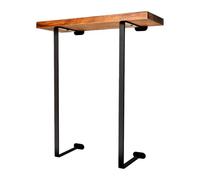 Tablettes enroulées : étagères suspendues avec chemins, support d'étagère en métal mural | Design anti-rouille et économie d'espace, bois de pin, ce E supporte 40 livres pour les petites salles de