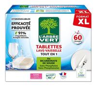 Tablettes Lave Vaisselle Tout En 1-90% d'ingrédients d'origine naturelle - 60 Doses