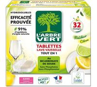 Tablettes Lave Vaisselle Tout En 1 Citron-Ecolabel-91% d'ingrédients d'origine naturelle-32 Doses