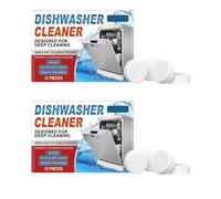 Tablettes nettoyantes pour lave-vaisselle - 12 tablettes, nettoyage en profondeur, élimine efficacement la graisse, le tartre et les odeurs, pour une vaisselle impeccable.