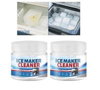 Tablettes nettoyantes pour machine à glaçons, détartrant puissant et comprimés de nettoyage pour toutes machines à glaçons, portables ou commerciales, élimine les dépôts de calcaire (2pcs)