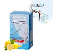 Tablettes nettoyantes WC parfumées au citron avec mousse bleue pour un détartrage puissant et un parfum longue durée.