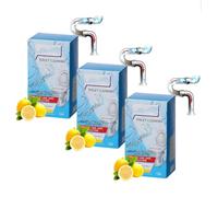 Tablettes nettoyantes WC parfumées au citron avec mousse bleue pour un détartrage puissant et un parfum longue durée.