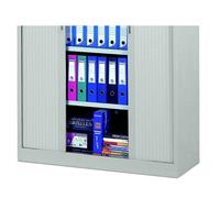 Tablettes pour armoire de bureau à dossiers suspendus - Lot de 2 - Longueur 1000/1200 mm - Gris - Métal