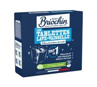 Tablettes pour lave-vaisselle - Sans parfum - Tout en 1 - Naturel - 30 tablettes - Briochin