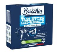 Tablettes pour lave-vaisselle - Sans parfum - Tout en 1 - Naturel - 30 tablettes - Briochin