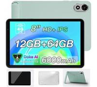 Tablettes Tactiles ZENO 1 Vert : 8" ,4Go+64Go+2To, 6000mAh, Android 15, Dual SIM 4G, GPS,Téléphone Portable-337g