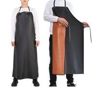 Tablier, 2pcs PVC imperméable à l'eau et à l'huile épaissir tablier cuisine laubau tablier (noir)
