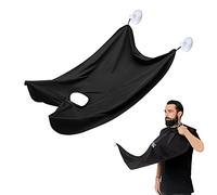 Tablier A Barbe Homme, Bavoir Rasage, Barbe Récupérateur Poil, Tablier à Barbe pour Barbe, Cape de Rasage pour Cheveux, Accessoire Protection Tondeuse avec 2 Ventouses, Gardez le Lavabo Propre