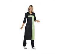 Tablier à Bavette - 2 Sacs - Noir-Vert - 100 CM