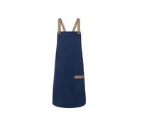 Karlowsky LS 38 Passion Urban Look Tablier à bretelles croisées et poche 65% polyester/35% coton Bleu acier Taille unique Longueur 85 cm Largeur 70 cm