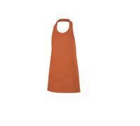 Tablier Ã bavette boutonnÃ© Velilla Orange 75x80 cm
