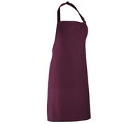 Tablier à bavette Couleur aubergine Taille unique