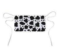 Tablier a demi-taille a imprime vache avec 3 poches chef ajuste Cuisine de cuisson avec des tabliers de sangle longs pour les femmes du restauran