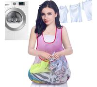 Tablier à lessive avec pochette, tablier à lessive sans manches,Tablier de vaisselle de cuisine | imperméables, tablier de cuisine pour balcon de la maison, de séchage de vêtements pour étudia