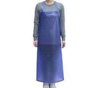 Tablier à pois pour femme avec poche avant, tabliers imperméables sans manches pour la cuisine ou le nettoyage, tablier en polyester léger pour la cuisine, usage domestique ou impression de logo
