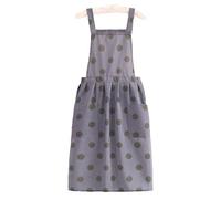 Tablier à pois pour femme avec poche avant, tabliers imperméables sans manches pour la cuisine ou le nettoyage, tablier en polyester léger pour la cuisine, usage domestique ou impression de logo