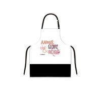 Tablier adulte à nouer Amour Gloire Rosé - 100% coton - 68 x 78 cm