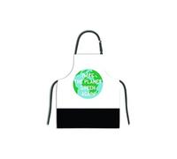 Enesco - Tablier adulte à nouer - MAKE THE PLANET GREEN AGAIN - Hauteur 78 cm - Largeur 68 cm BLANC ET NOIR