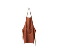 Tablier Ajustable avec Poche 70x85cm Lin Lavé Coloris Paprika - MARGAUX -