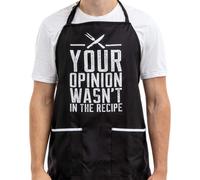 Tablier amusant pour femmes et hommes avec 2 grandes poches - Votre avis n' tait pas dans la recette Tablier de chef r glable en coton/polyester