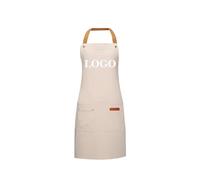 Tablier avec Logo Personnalisé Tabliers De Cuisine pour Hommes et Femmes Tablier De Cuisson De Chef À Domicile Imperméable Sur Mesure avec Poches Color2,M