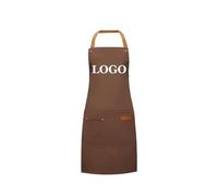 Tablier avec Logo Personnalisé Tabliers De Cuisine pour Hommes et Femmes Tablier De Cuisson De Chef À Domicile Imperméable Sur Mesure avec Poches Color5,M