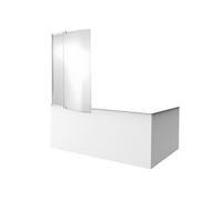 Tablier bain pour baignoires rectangulaires installation angle 180 x 90 x 60cm Blanc Mat + Pare bain Malice